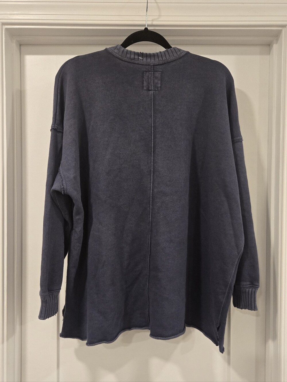 Aerie Distressed Blue Crewneck Pullover - Picture 3 of 3